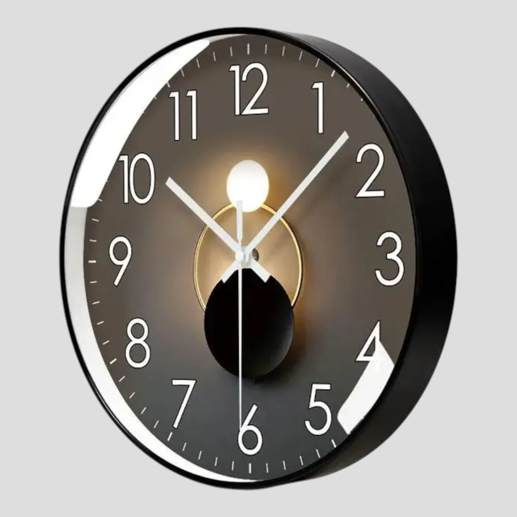 Horloges murales : Horloge Murale Silencieuse au Design Minimaliste Quartz dans de Marche Lino