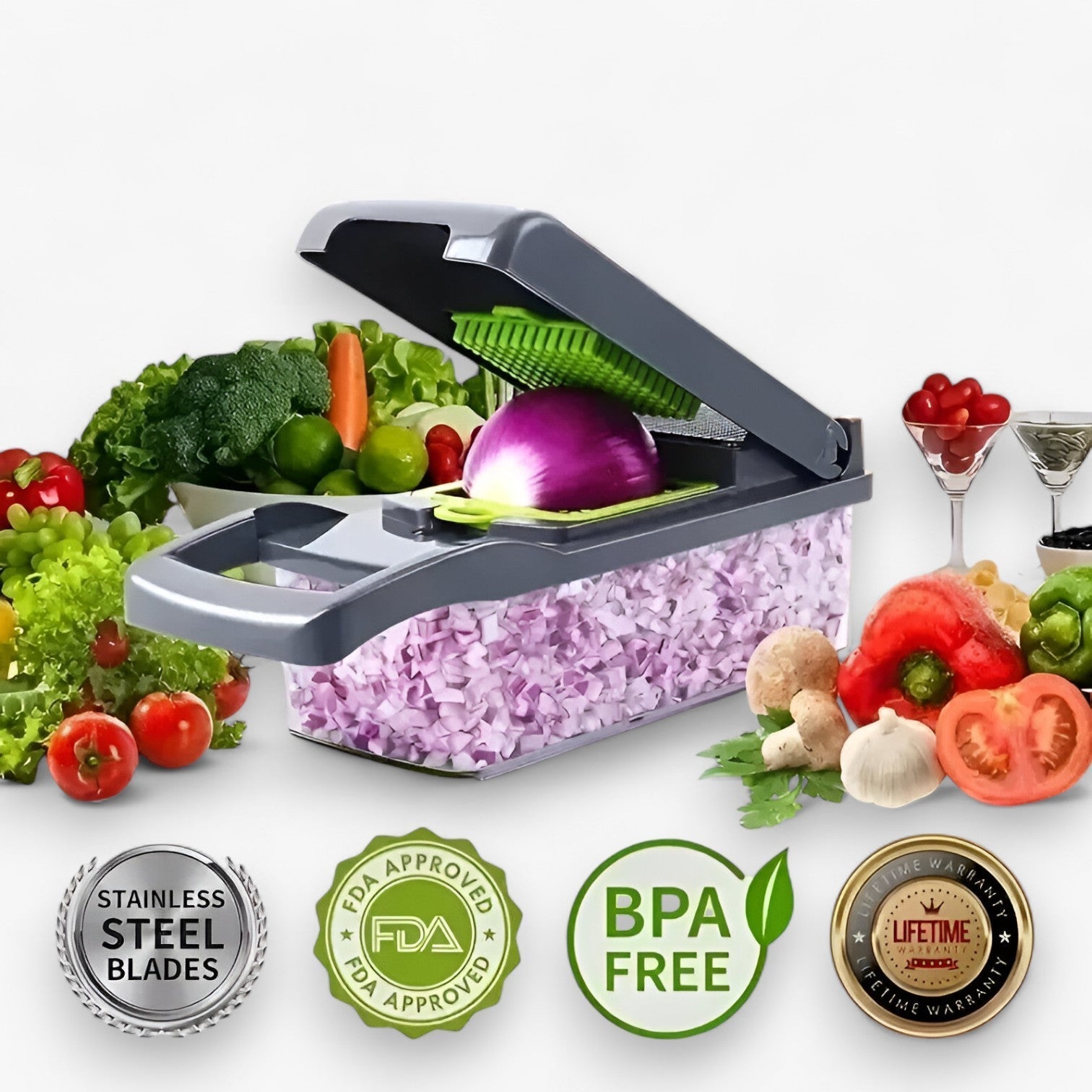 Maya | Alsidig grøntsagsskærer til nem tilberedning - - house & garden - {{ product_tags }