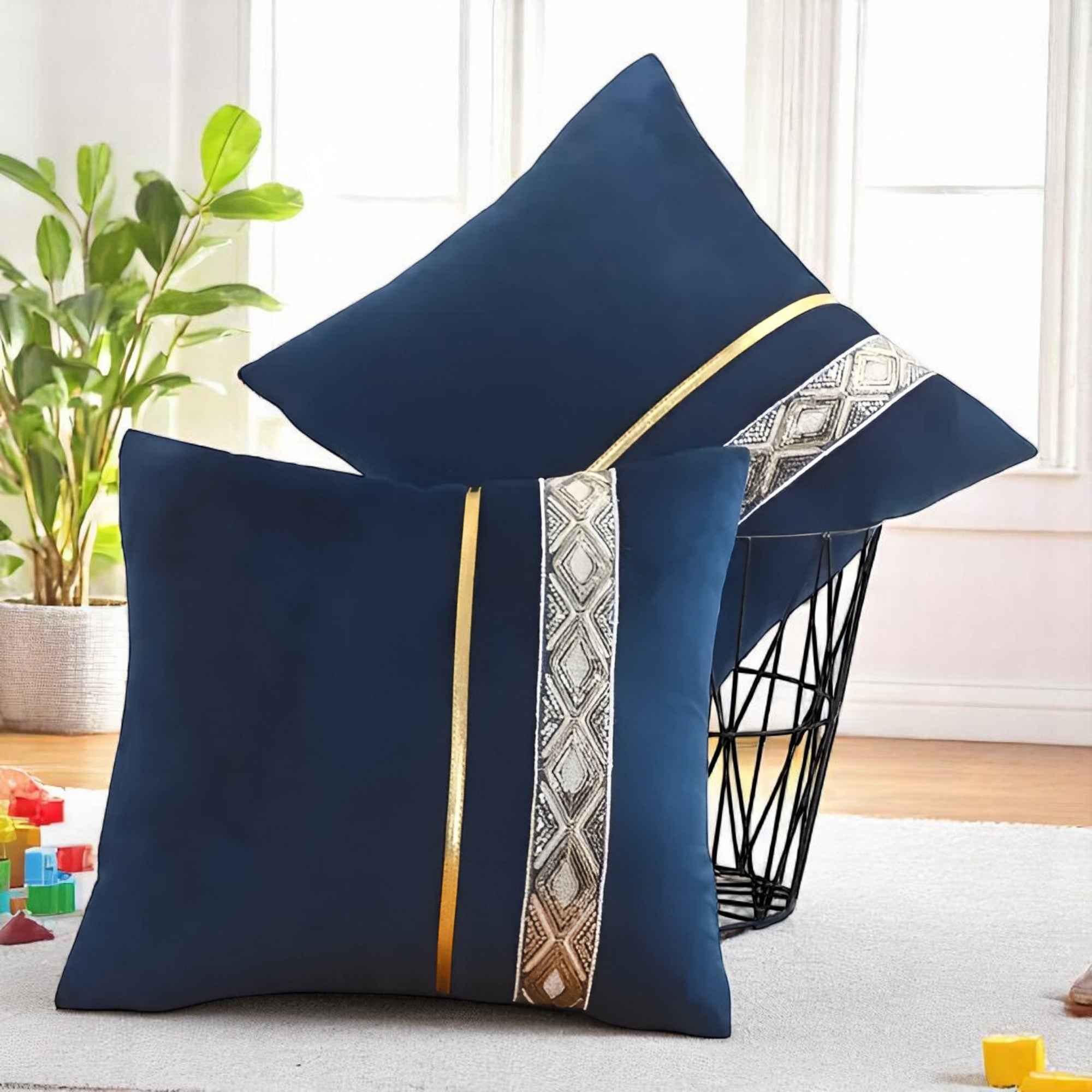 Coussins et oreillers : Coussin Décoratif Canapé en Polyester 45x45 Cm dans de Marche Lino