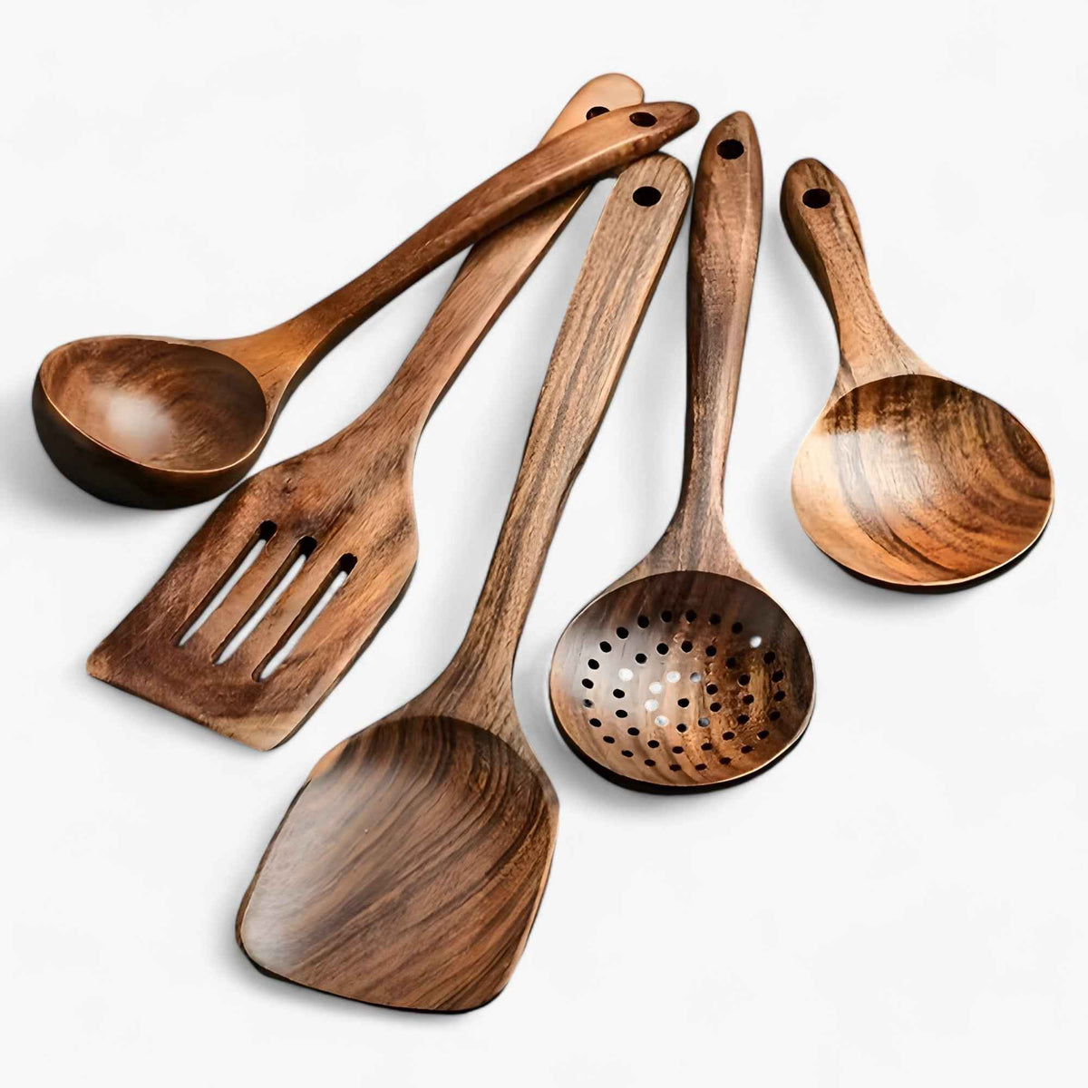 Kitchen Utensil Set : Ensemble de Cuisine en Bois dans de Marche Lino