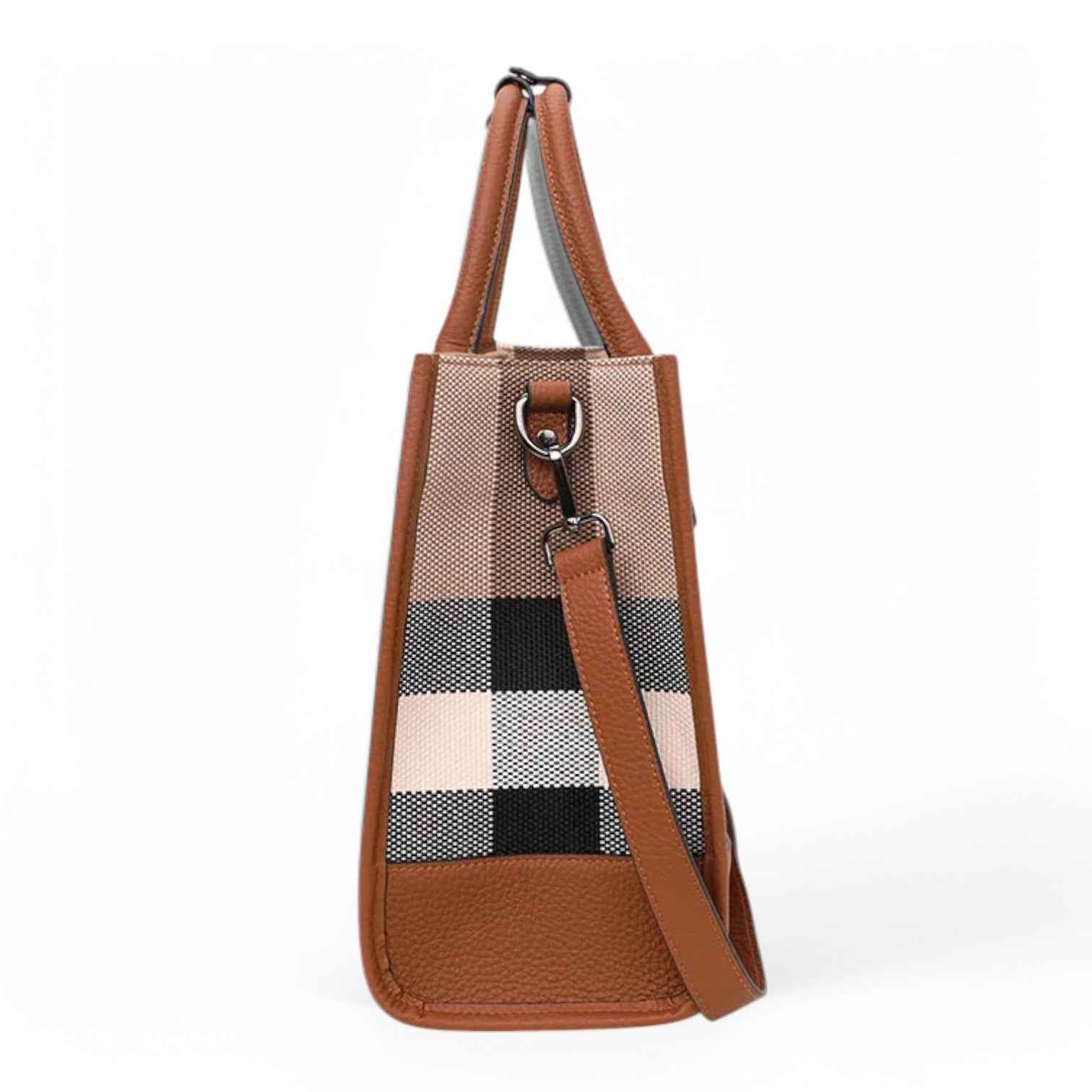 Sac en Toile Rayé - Spacieux et Polyvalent Or Femme