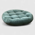 Coussin de Sol Rond en Chenille Épais pour Méditation et Détente