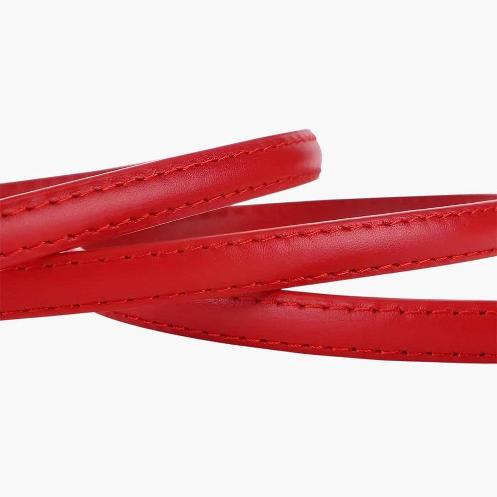 Ceinture fine en cuir véritable – Élégance réglable Femme