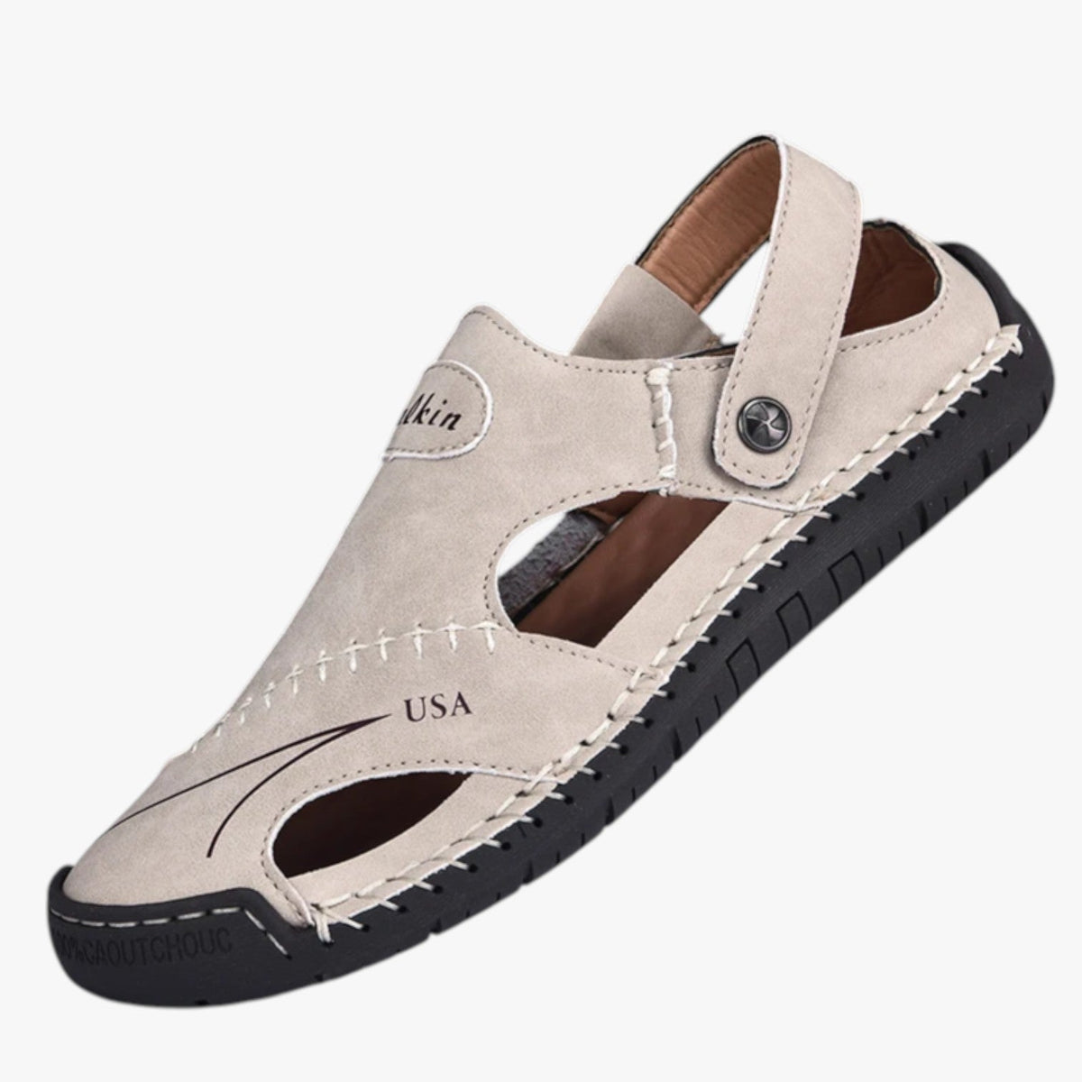 Sandals : Sandales d'été pour homme - Cuir respirant et semelle antidérapante pour une touche de style dans de Marche Lino