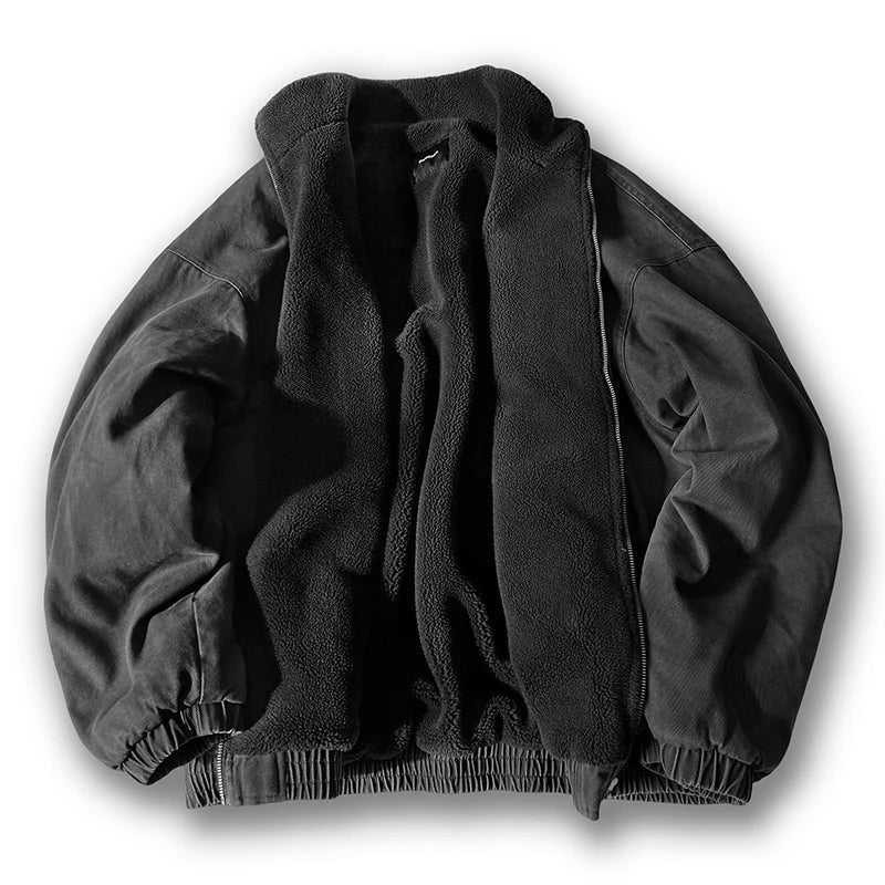 Jackets : Veste Homme Vintage en Polaire Polar Style Streetwear dans de Roselva