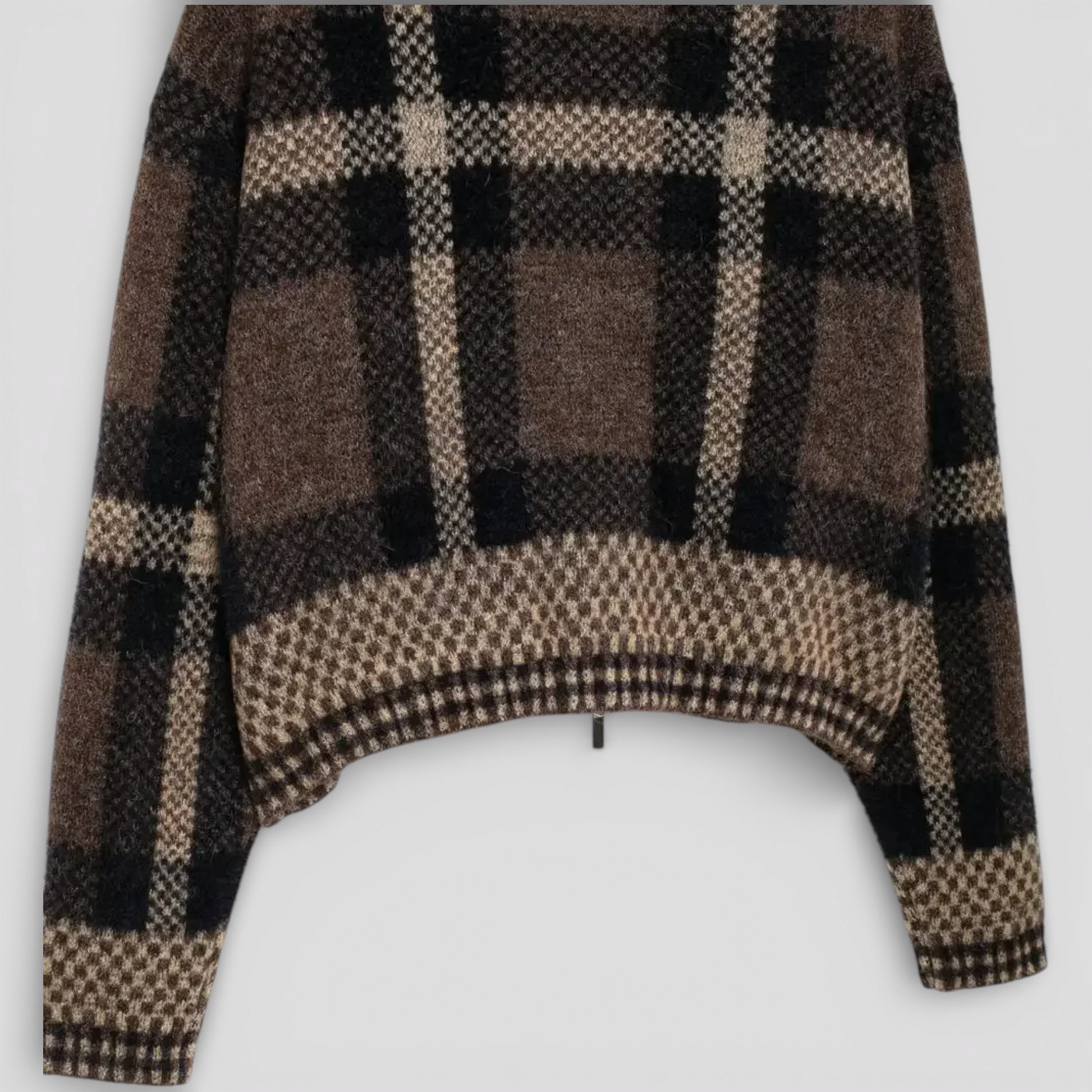 Veste Femme à Carreaux Manches Longues Mode Européenne