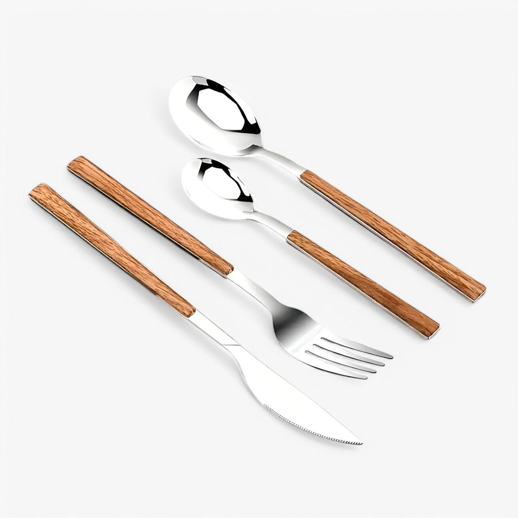 Minette | 12-delt bestiksæt – Træhåndtag, opvaskemaskine-sikker - - house & garden - {{ product_tags }