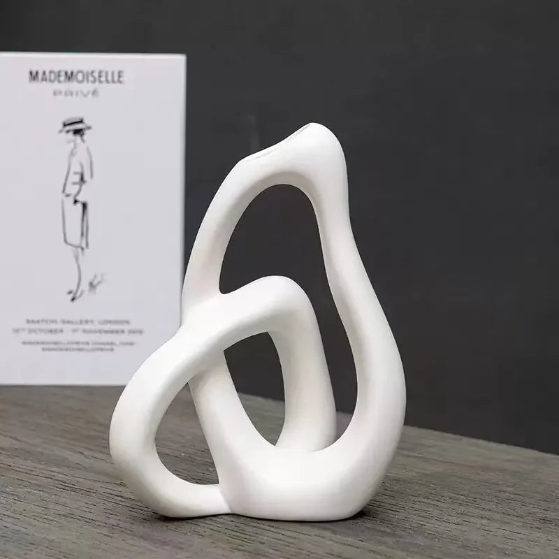 : Vase en Céramique Intemporel dans Blanc de Marche Lino