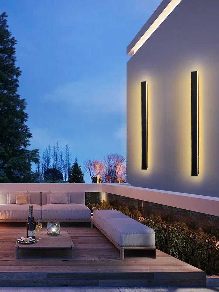 Lighting : Applique Murale Extérieure LED Moderne – Jardins & Terrasses dans 30cm Blanc Chaud de Marche Lino