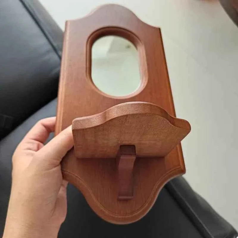 Miroirs : Miroir Mural Vintage Multifonctionnel avec Étagère Bois dans de Marche Lino