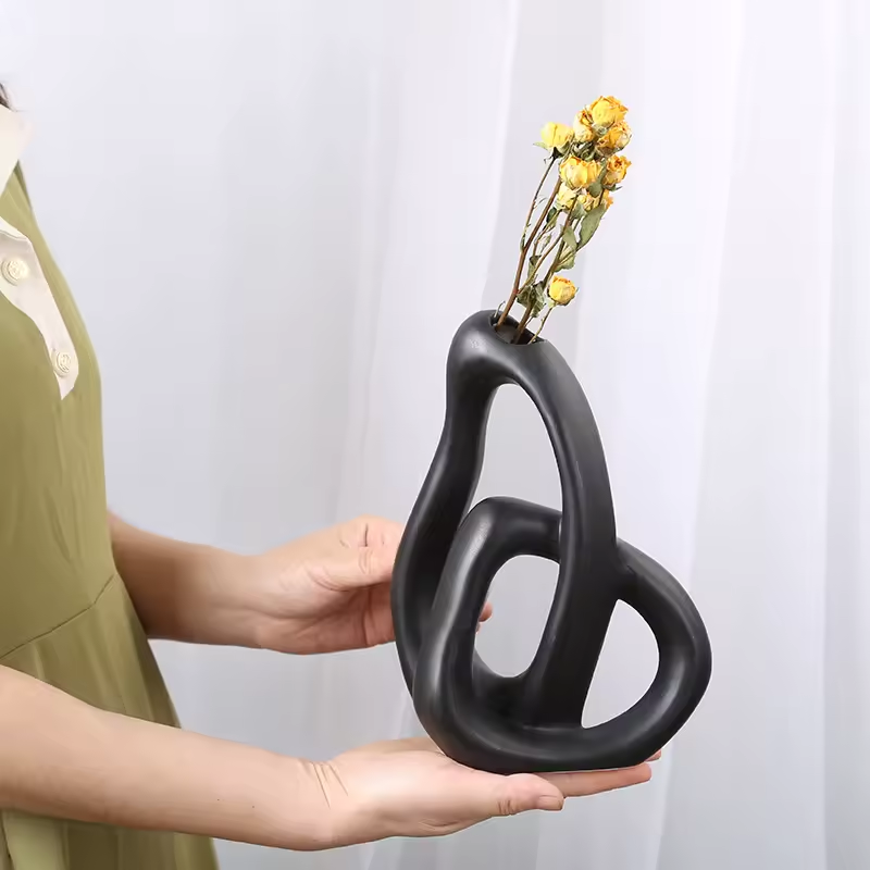: Vase en Céramique Intemporel dans de Marche Lino
