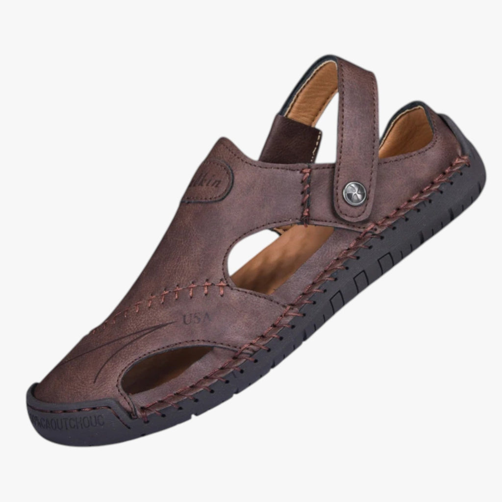 Sandales d'été pour homme - Cuir respirant et semelle antidérapante pour une touche de style