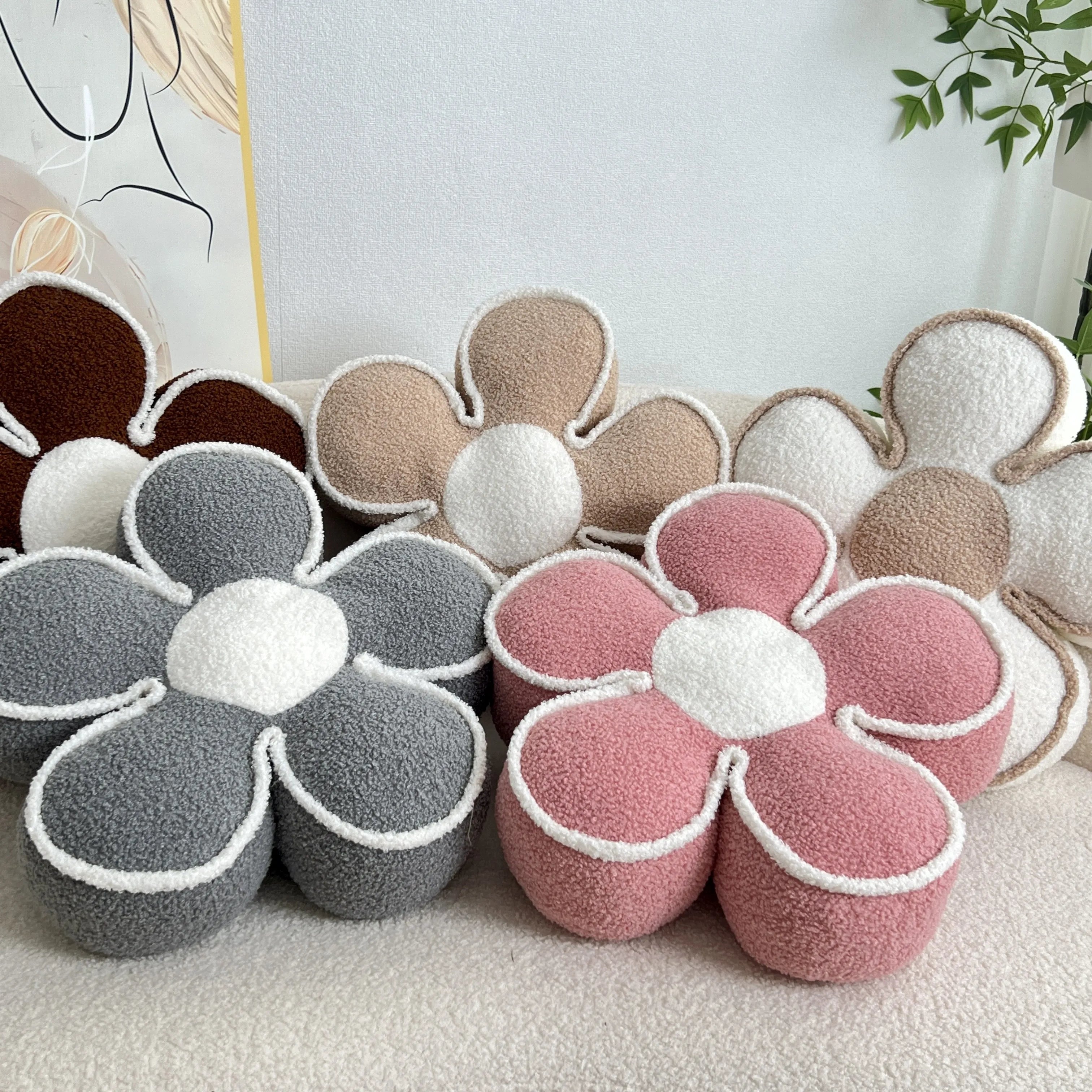 Coussins décoratifs : Coussin Décoratif en Forme de Tournesol Coton dans de Marche Lino