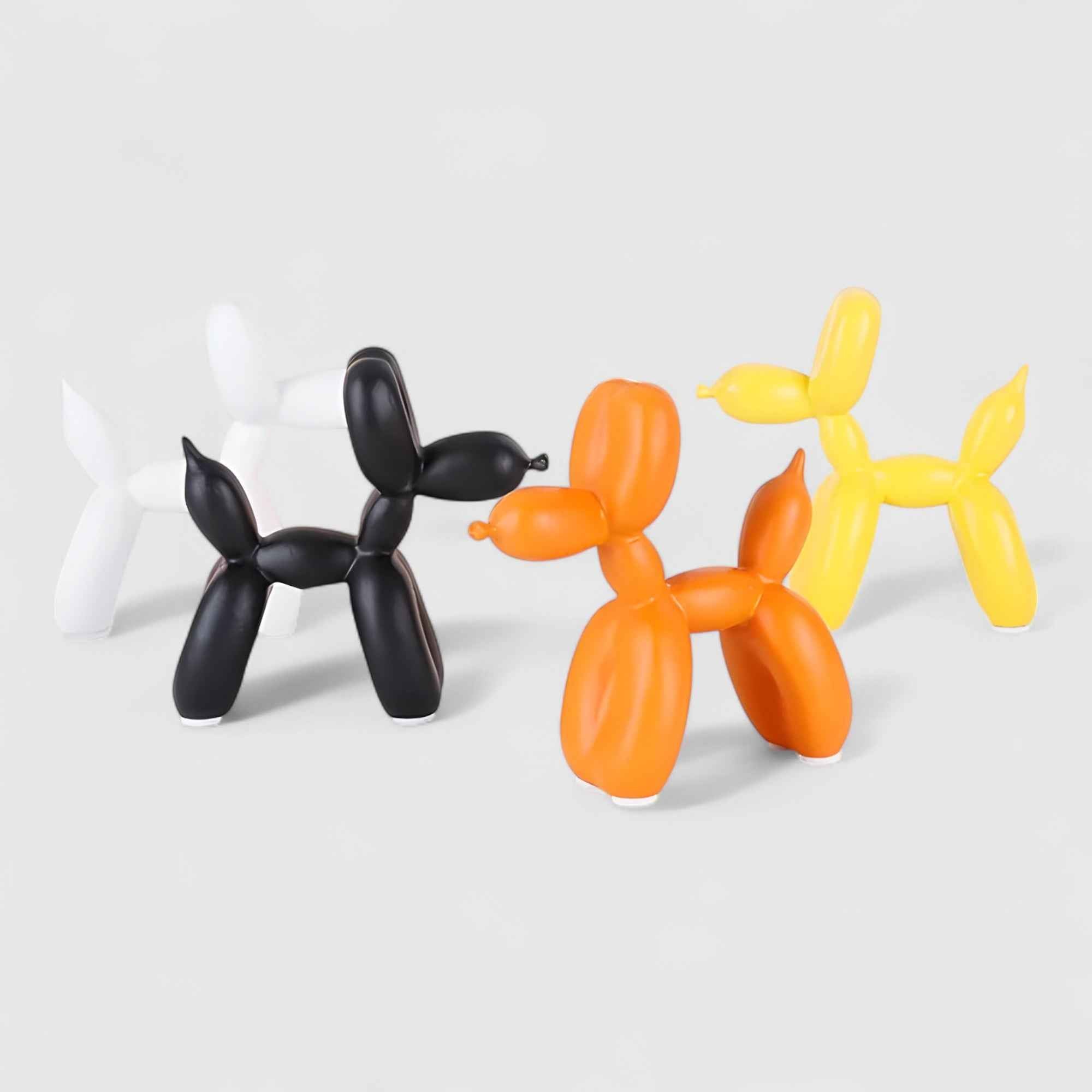 Statues et figurines : Statue Chien Ballon Pop Art Moderne en Résine – Décoration Design Scandinave pour Table dans Toutes les couleurs 4 pièces de Marche Lino