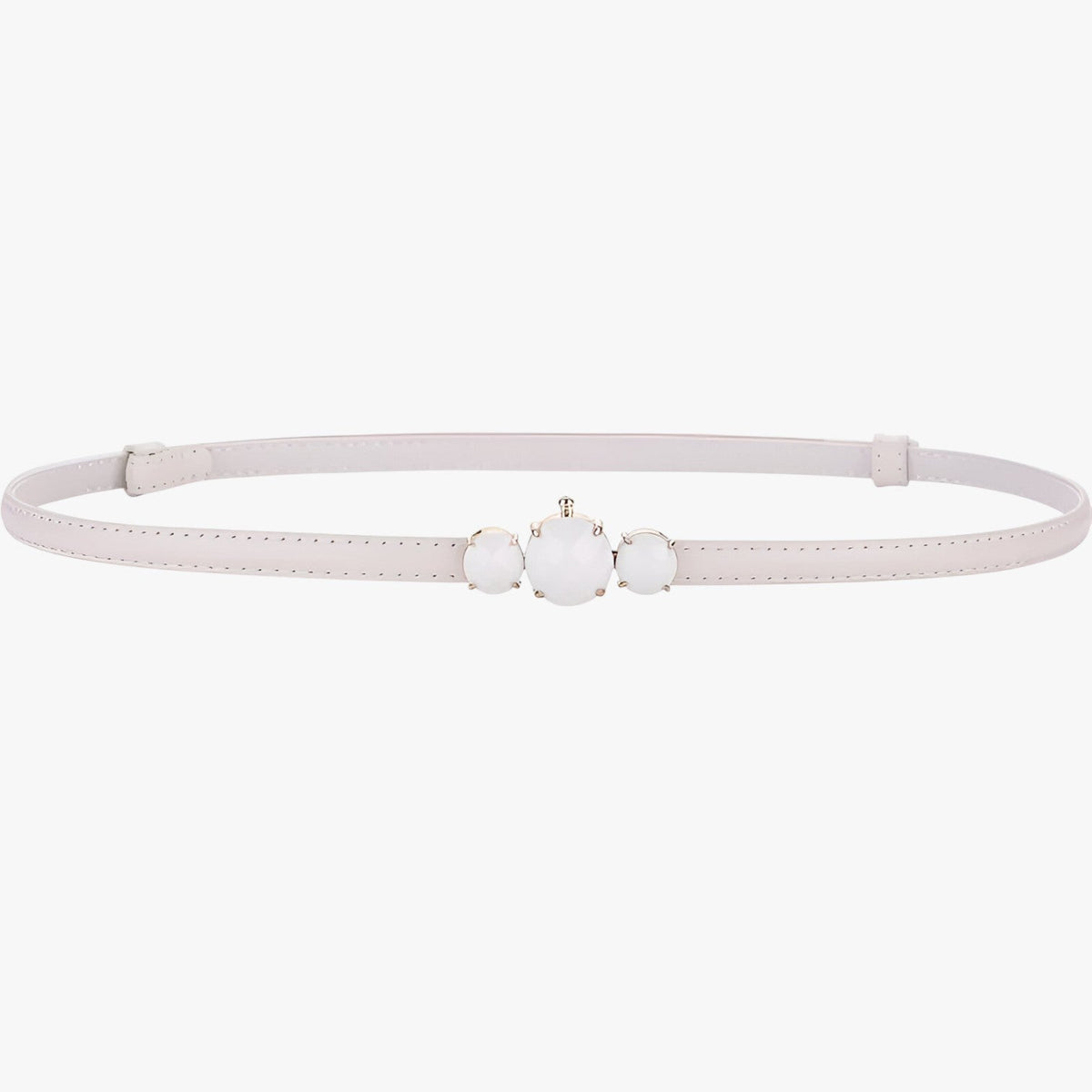 Women's Belt : Ceinture fine en cuir véritable - Élégance réglable Femme dans blanc 100 cm de Marche Lino