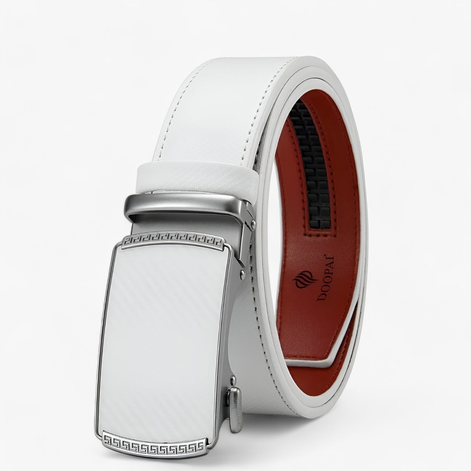 Ceinture Homme Automatique en Cuir Véritable Noire avec Boucle Réglable Élégante