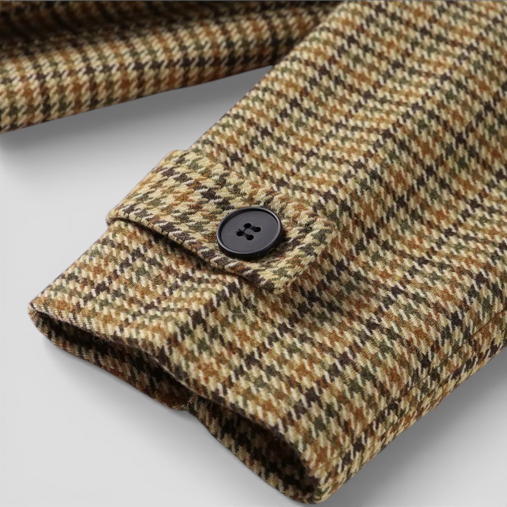 Veste Femme à Carreaux Double Boutonnage