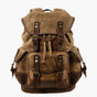 Sac à dos Randonnée Toile et Cuir Grande Capacité Homme
