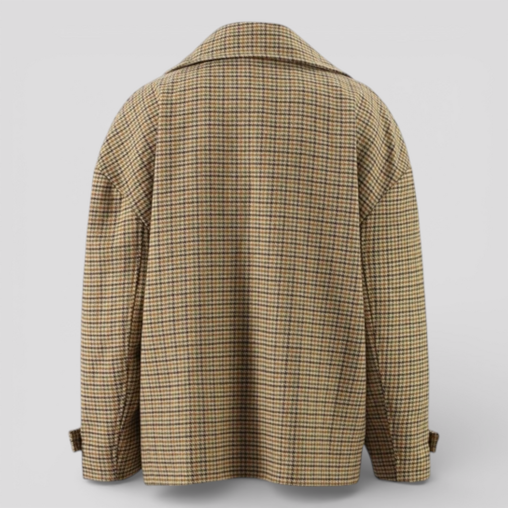 Veste Femme à Carreaux Double Boutonnage