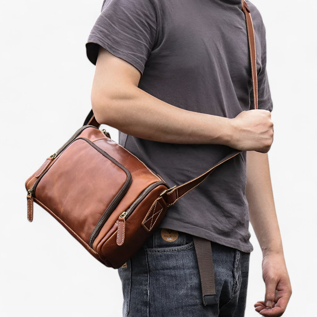 Vintage skuldertaske - multifunktionel