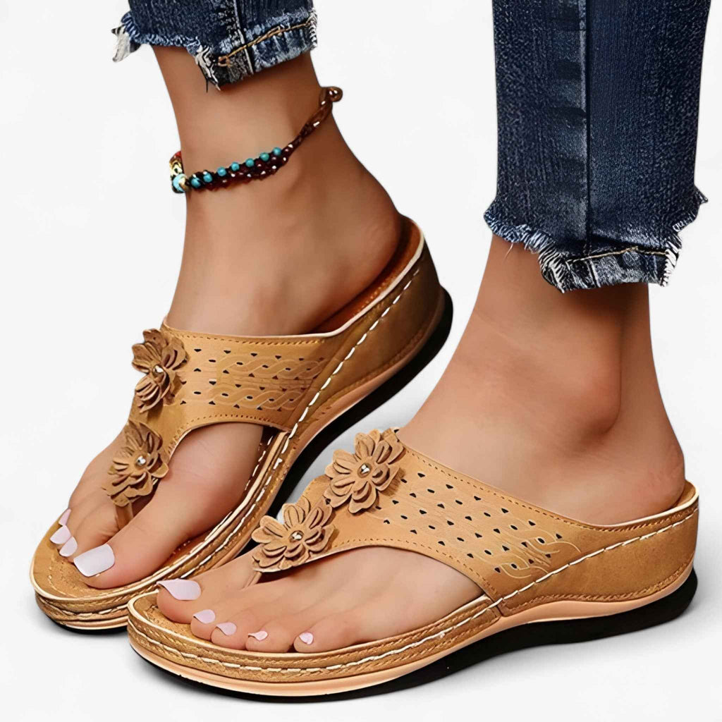 Sandals : Sandales Femme Élégantes en Cuir Véritable : Confortables, Légères et Respirantes pour l'Été dans de Marche Lino
