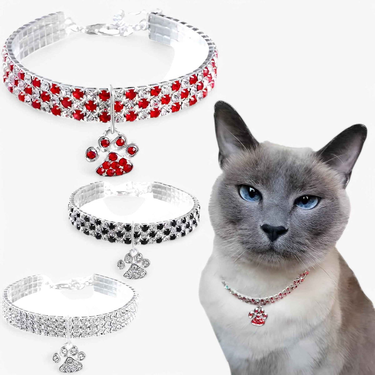 Pets & Supplies : Collier Homme Luxe Argent 925 avec Pendentif Diamant CZ Cristal Élégant dans de Marche Lino