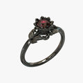 Rosa della Notte - Bague avec pierre rouge pour un look audacieux Homme