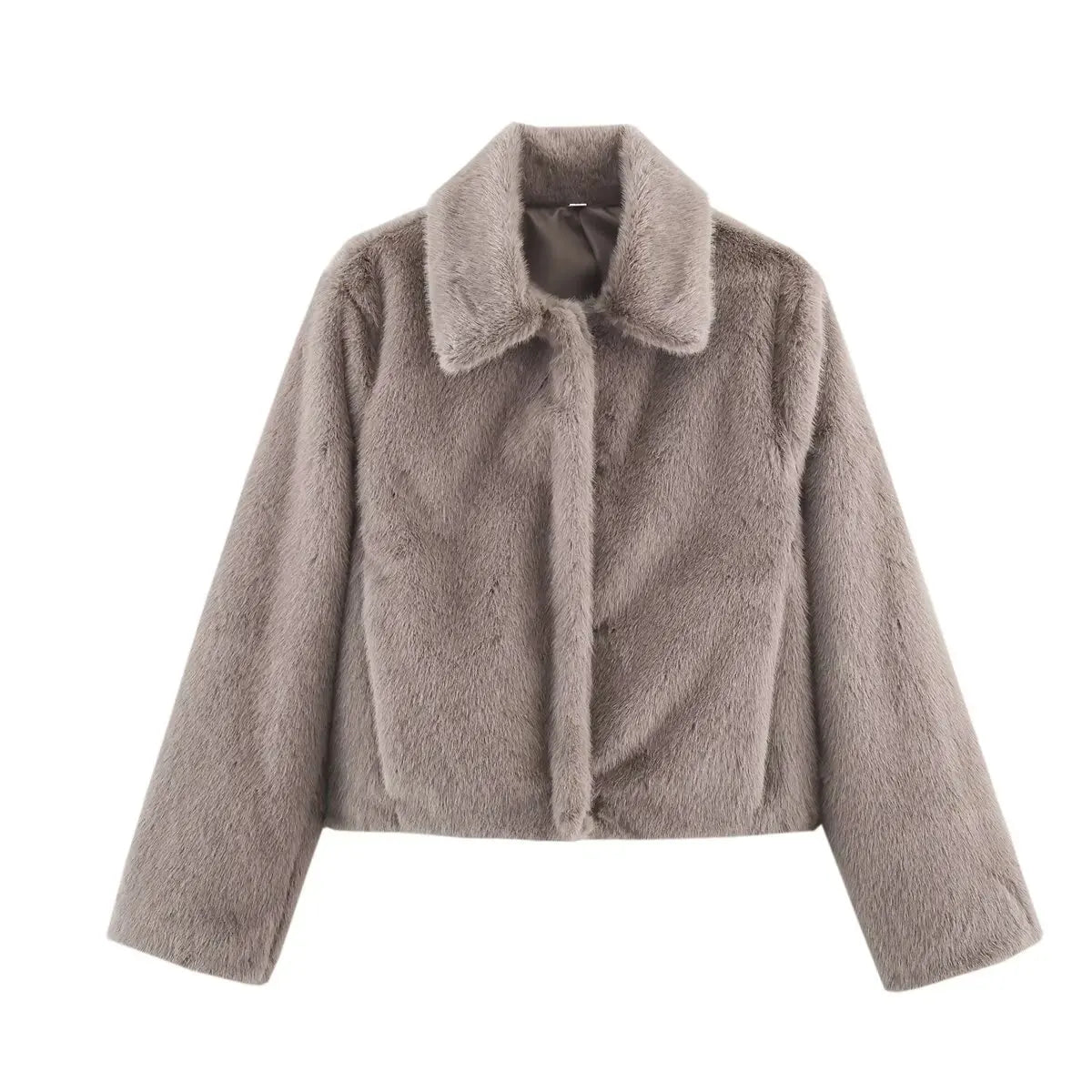 Jackets : Veste Longue Femme avec Col Revers et Détail Boutons dans Marron de Roselva