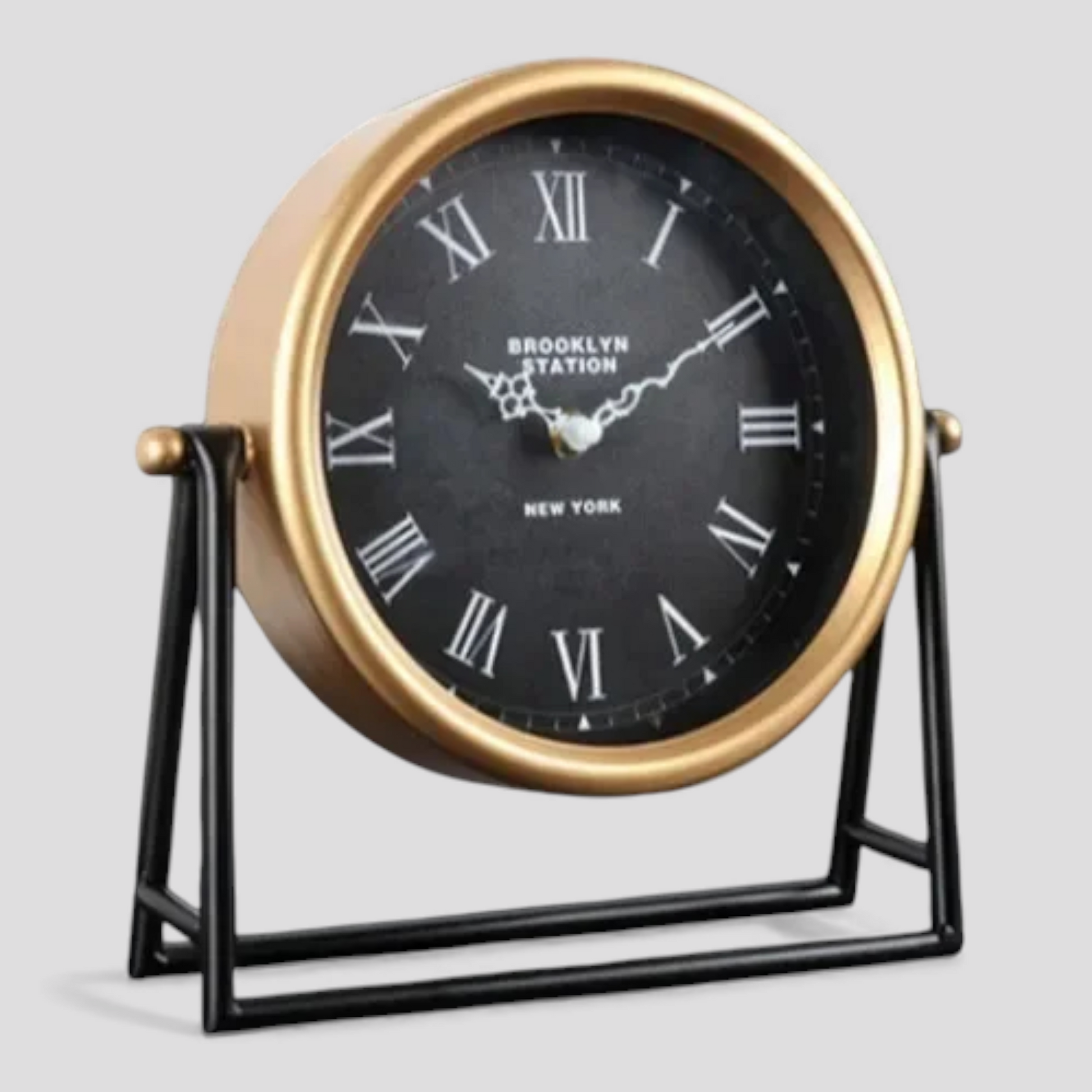 Horloge de Bureau Vintage Verre – Cadre Doré