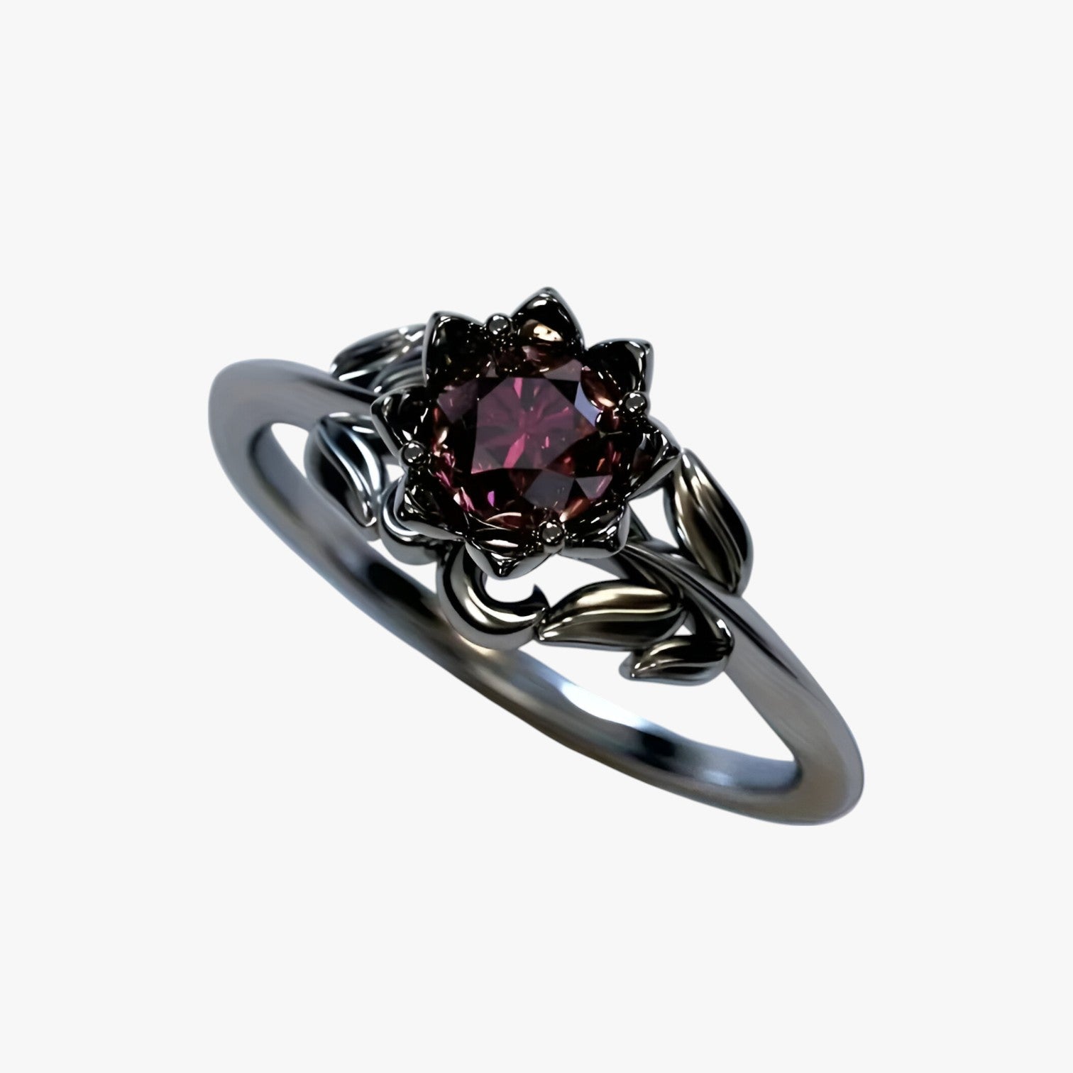 Rosa della Notte - Bague avec pierre rouge pour un look audacieux Homme