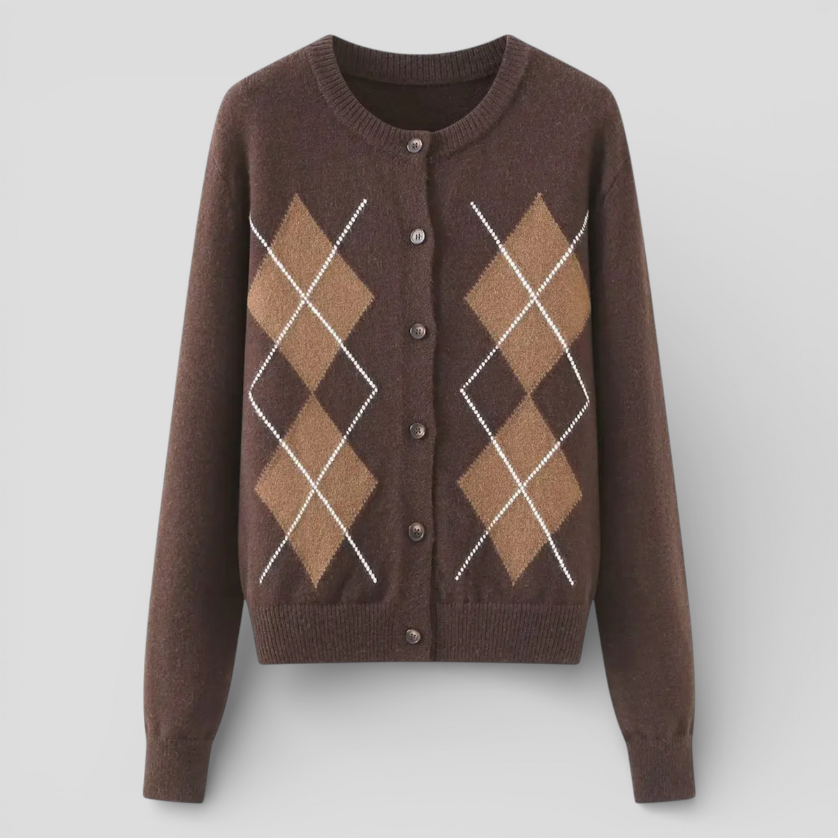 Pulls pour femmes : Cardigan Femme à Manches Longues Pulls pour femmes dans Brun de Marche Lino
