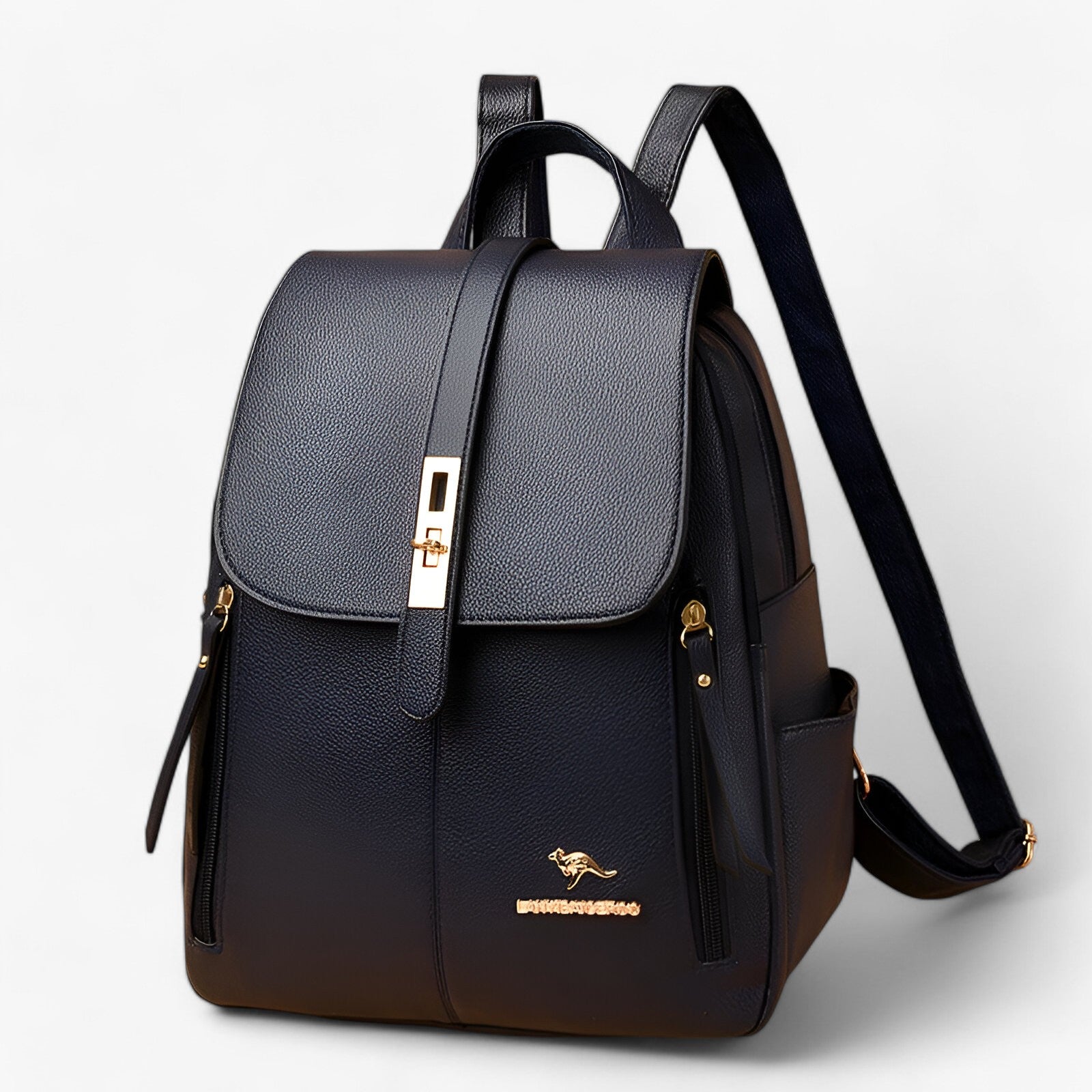 Grand sac à dos pour femme en cuir véritable italien - Élégant pour le travail, les voyages et l'usage quotidien