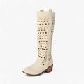 Bottes western d'été en faux daim avec talon creux Homme