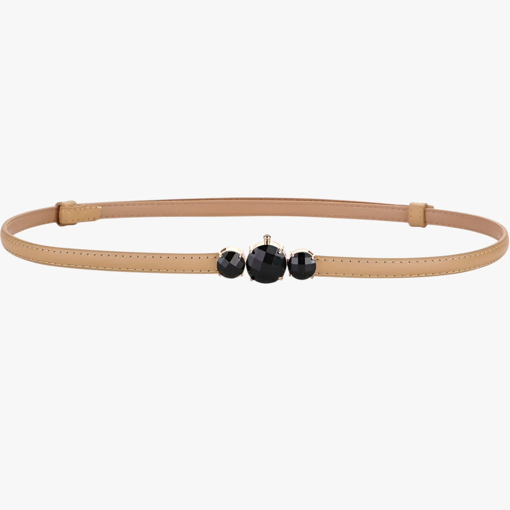 Ceinture fine en cuir véritable – Élégance réglable Femme