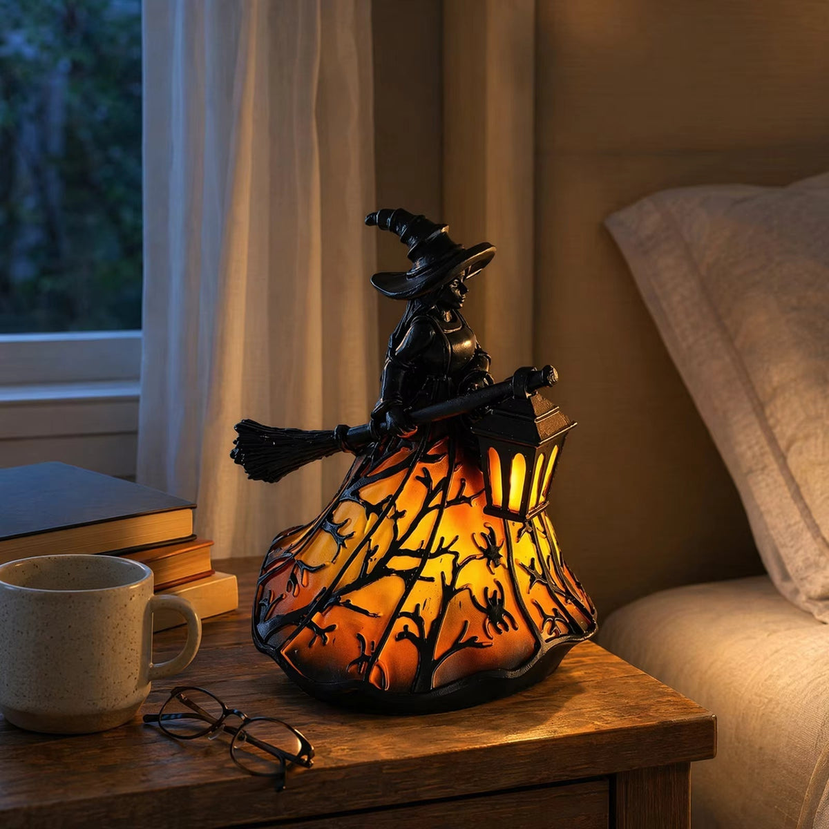 Lanterne de Sorcière Gothique Vintage - Design LED Sans Flamme 30cm