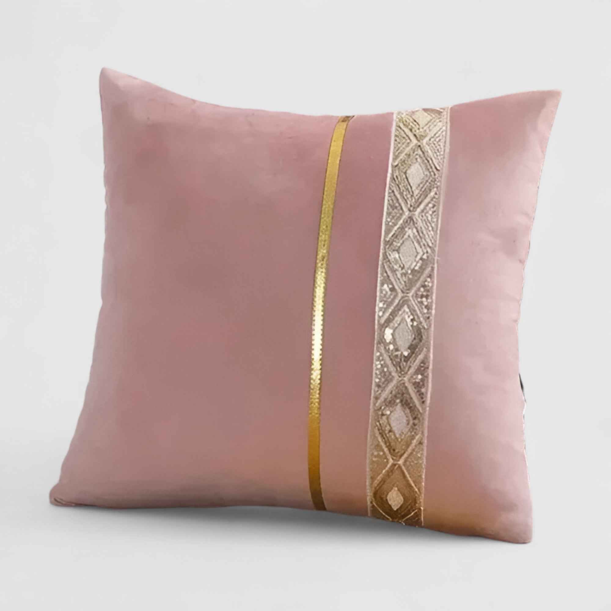 Coussins et oreillers : Coussin Décoratif Canapé en Polyester 45x45 Cm dans Rose 45cm x 45cm de Marche Lino