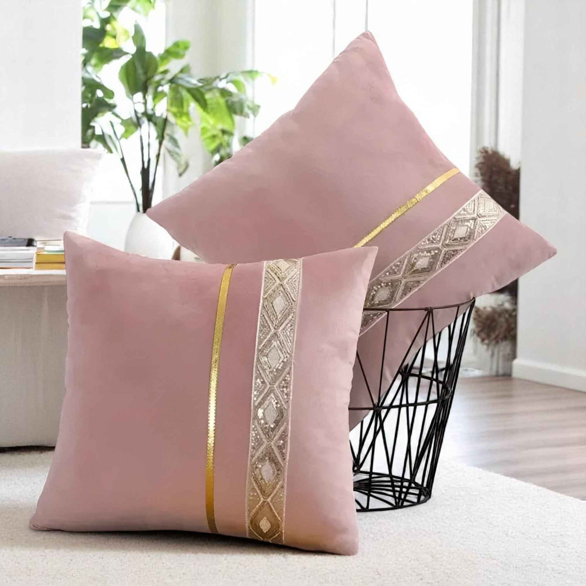 Coussins et oreillers : Coussin Décoratif Canapé en Polyester 45x45 Cm dans de Marche Lino