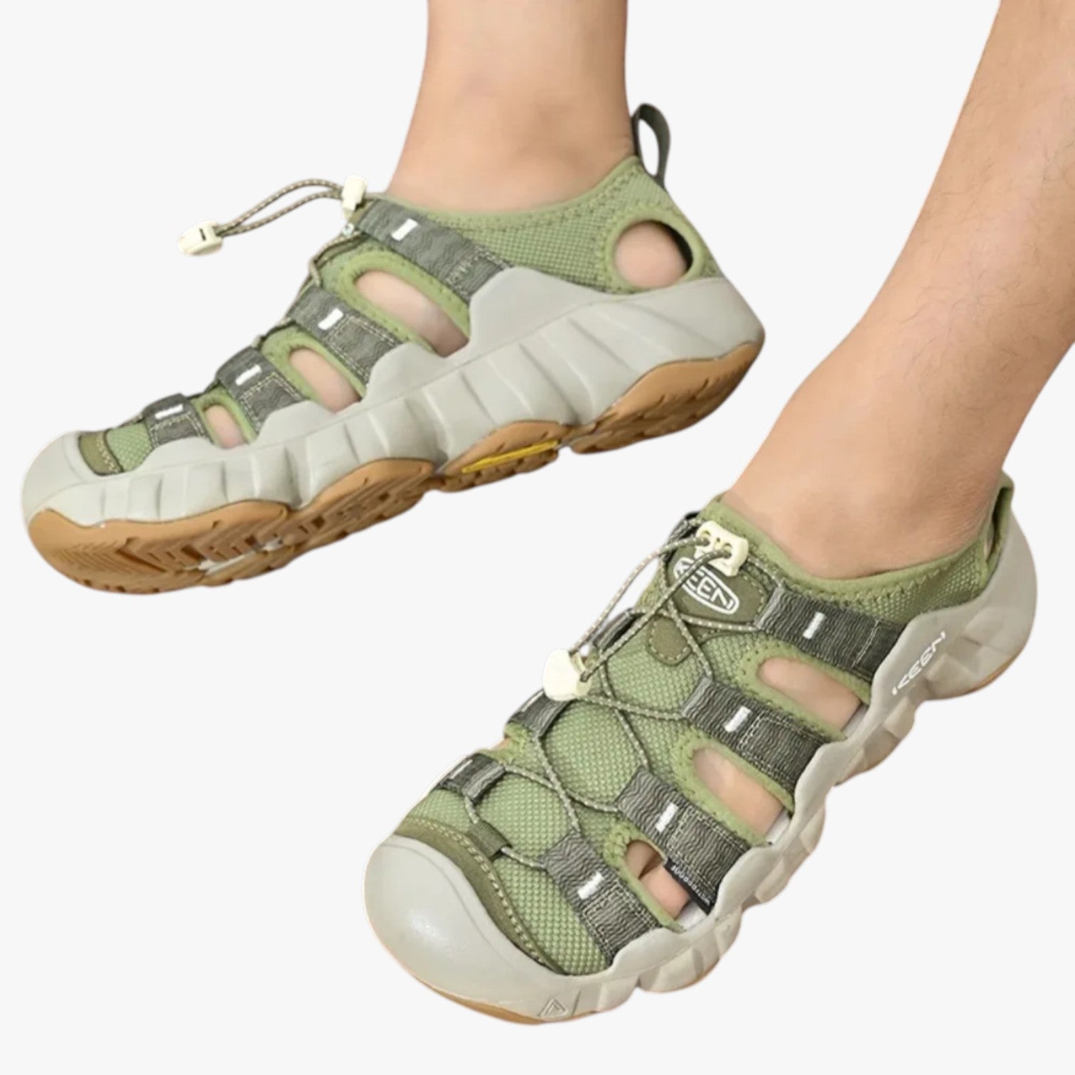 Sandales d'été homme en cuir de vachette, confortables et résistantes