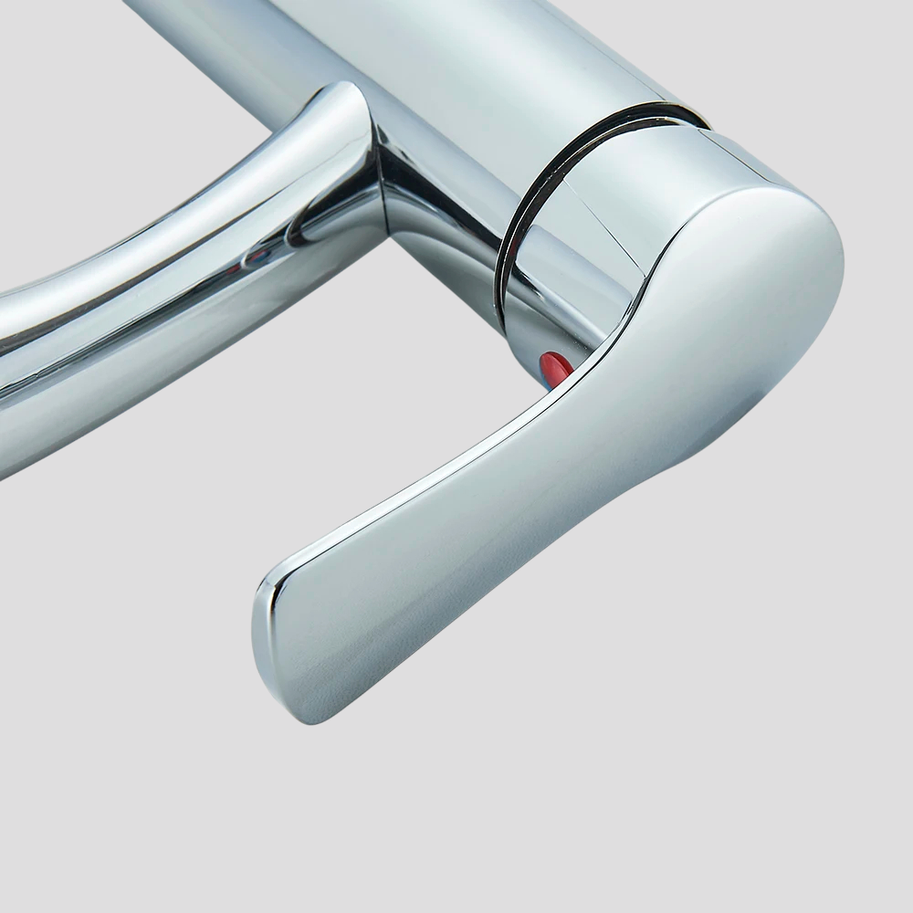Robinet de salle de bain : Robinet de Lavabo Chromé pour Salle de Bain dans de Marche Lino