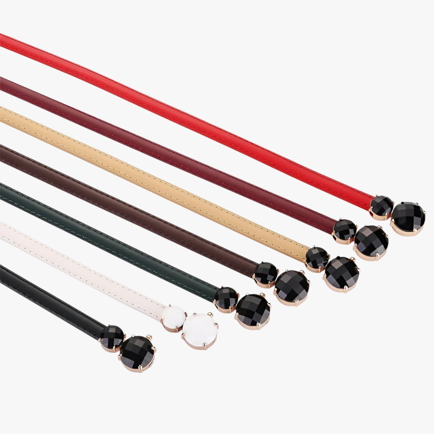 Ceinture fine en cuir véritable – Élégance réglable Femme