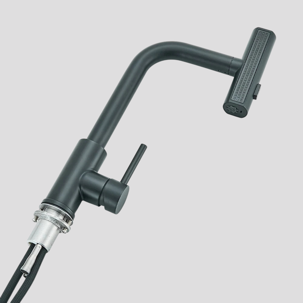 Robinet de Cuisine avec Bec Flexible 360° Acier