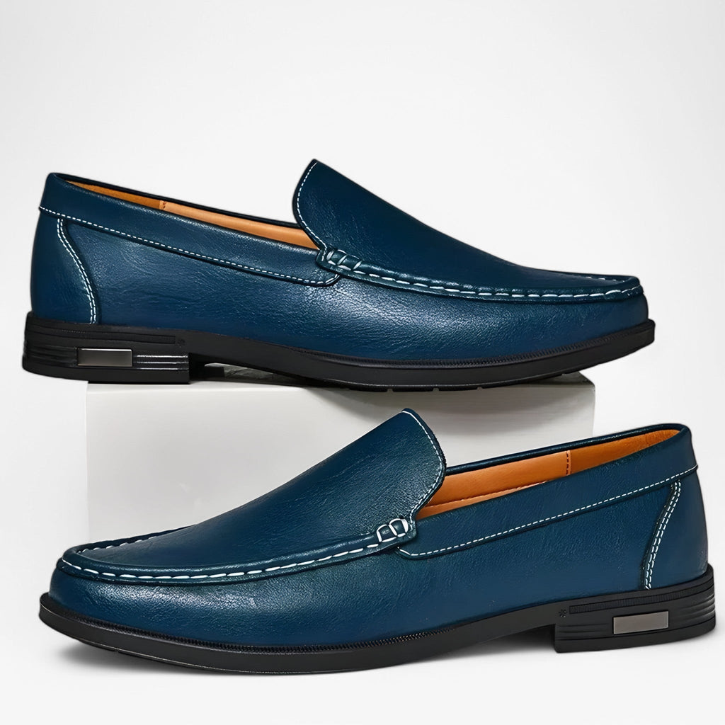 Mocassins Homme Marrons Élégants en Cuir Véritable Artisanaux Comfort Fit