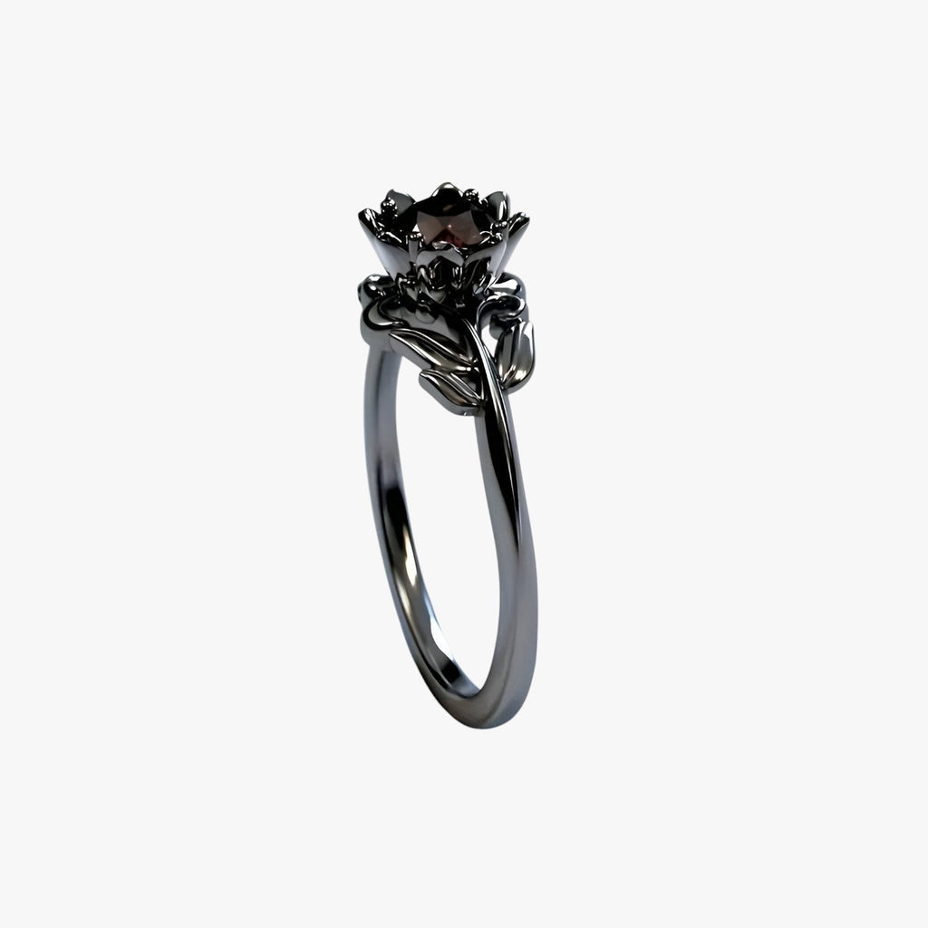 Rosa della Notte - Bague avec pierre rouge pour un look audacieux Homme