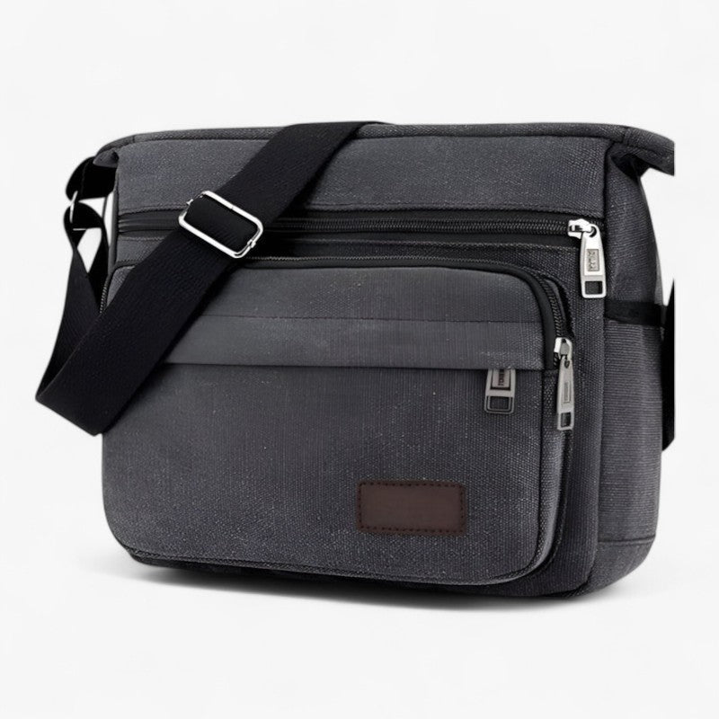 Bags : Sac Bandoulière Homme Multifonction en Toile dans Noir de Roselva