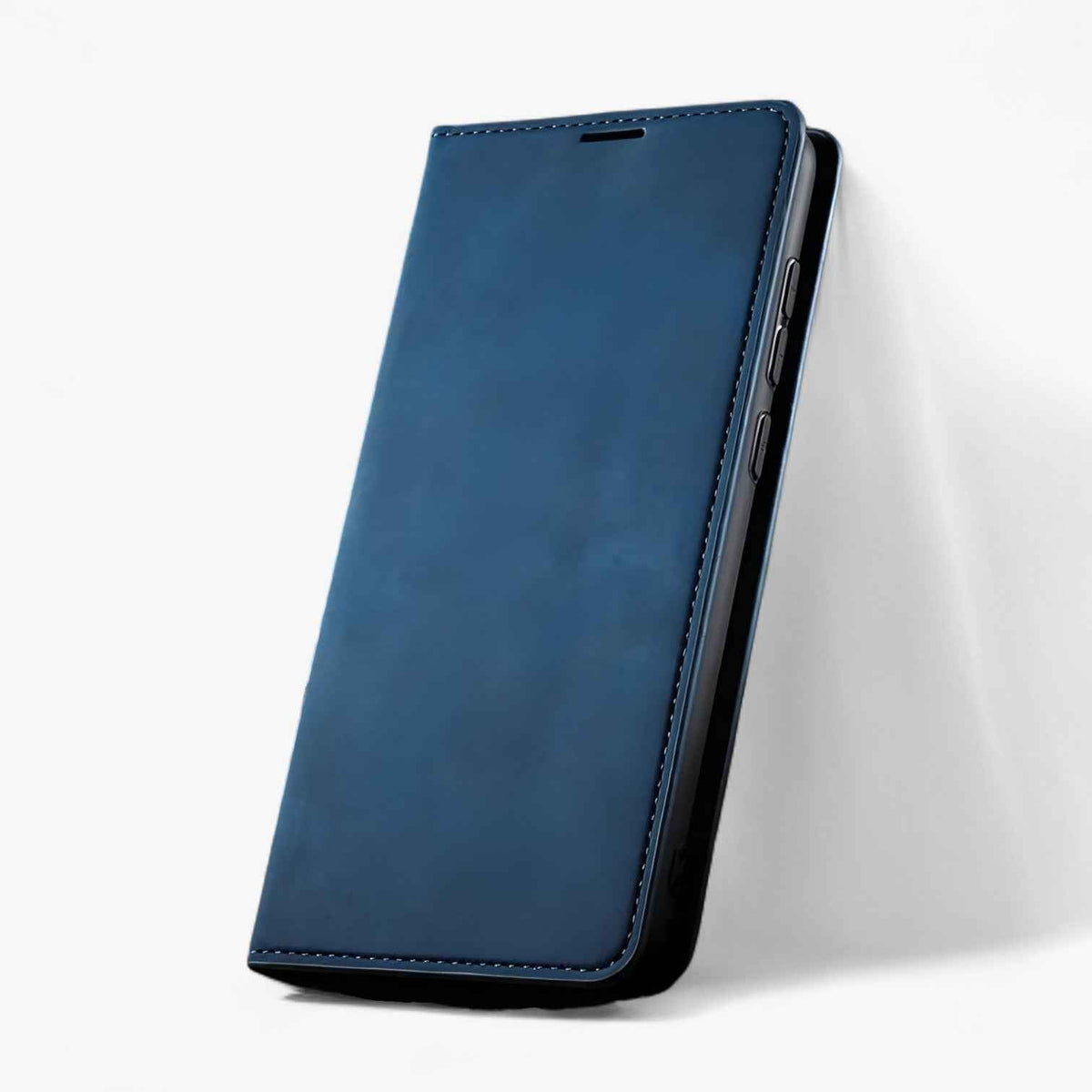 Étui en cuir magnétique pour iPhone 15 Pro Max - Noir avec Porte-cartes