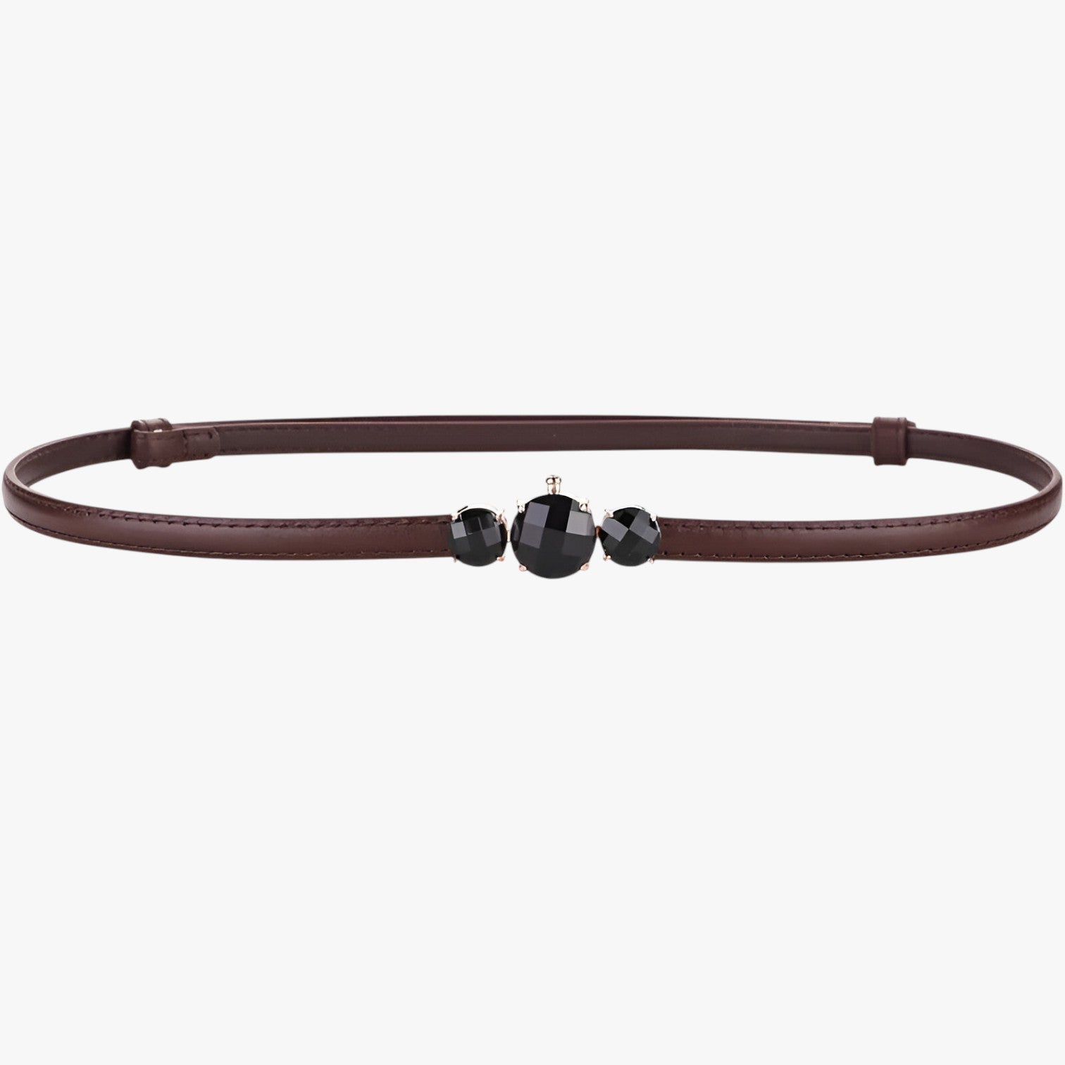 Ceinture fine en cuir véritable – Élégance réglable Femme