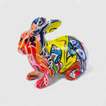 Ornement Homme de Table Lapin en Résine Multicolore