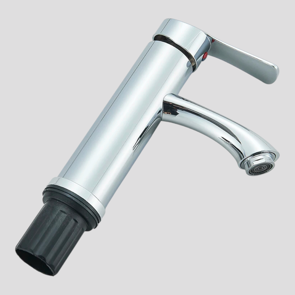 Robinet de salle de bain : Robinet de Lavabo Chromé pour Salle de Bain dans de Marche Lino