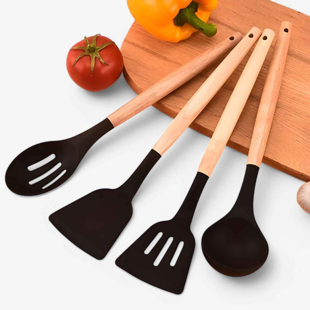Triana Ustensiles de cuisine en silicone – Résistants à la chaleur, antiadhésifs et durables
