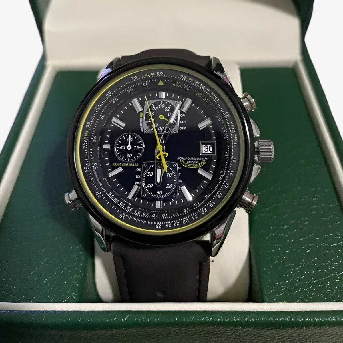 Watch : Montre Chronographe Homme MultiSteel 42mm – Acier Argenté, Cadran Bleu dans de Marche Lino
